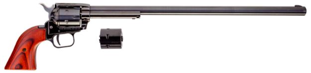 Picture of Heritage Mfg RR22MB16 Rough Rider  22 LR/22 WMR 6 Shot, 16" Black Steel Barrel, Black Zinc Alloy Frame, Black Cylinder Cocobolo Grip, Hammer/Thumb Safety, Exposed Hammer