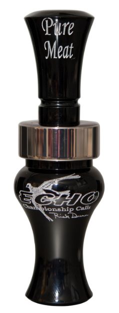 Picture of Echo Calls 79019 Pure Meat  Open Call Double Reed Mallard Sounds Attracts Ducks Black Acrylic