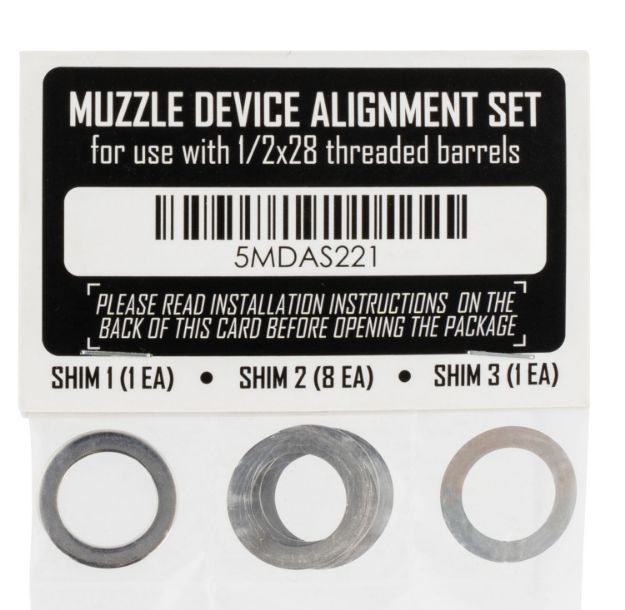 Picture of Rugged Suppressor SA001 Shim Kit  for 1/2"-28 tpi