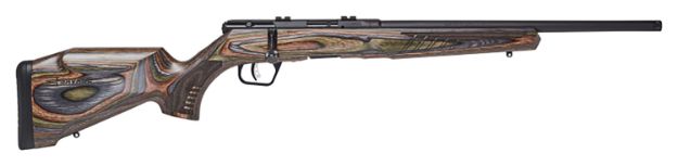 Picture of Savage Arms 70249 B22 BNS-SR Full Size Bolt Action 22 LR 10+1 18" Threaded Barrel, Matte Black Metal Finish & Timber Harwood Matte Forest Green Laminate Stock