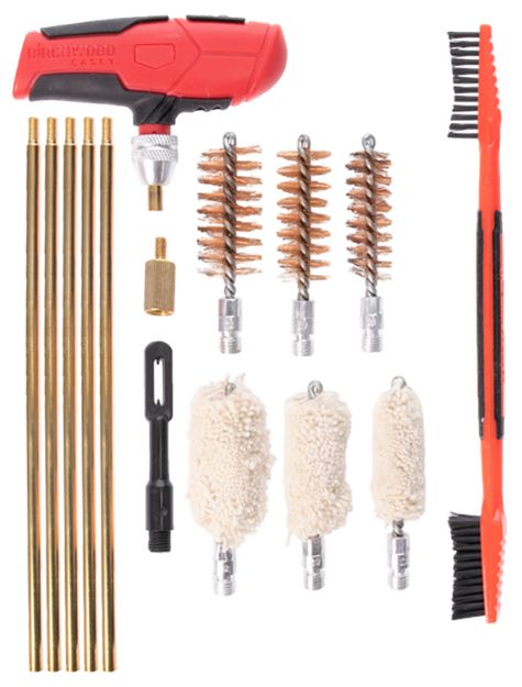 Picture of Birchwood Casey SHGCLNKI Shotgun Cleaning Kit 17 Pieces Black/Red