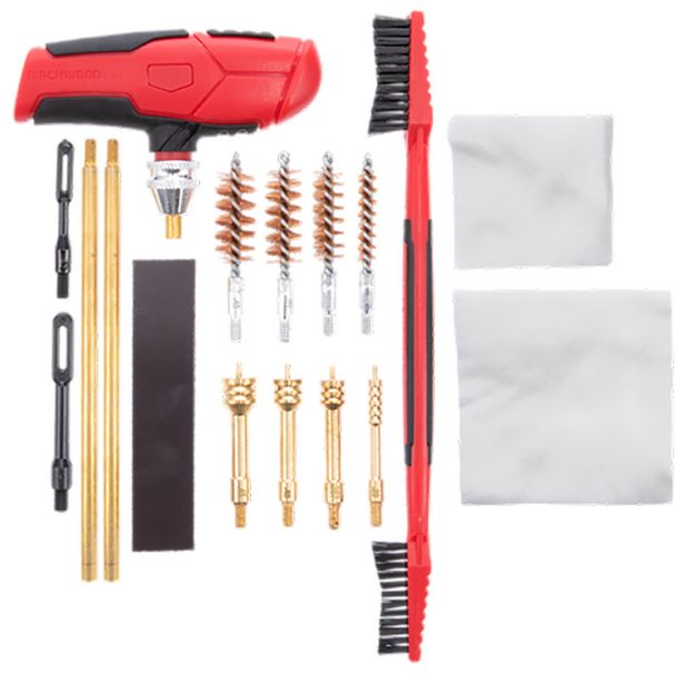 Picture of Birchwood Casey HNDGCLNK Handgun Cleaning Kit 16 Pieces Black/Red