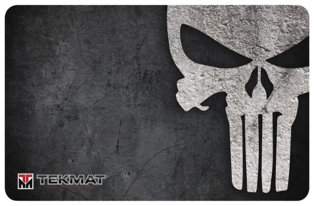 Picture of TekMat TEKR42PUNISHER Punisher Door Mat Black/Gray Rubber 42" Long Punisher Skull