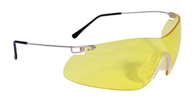 Picture of Radians CP5740CS Clay Pro Shooting Glasses Adult Amber Lens Wraparound Silver Frame