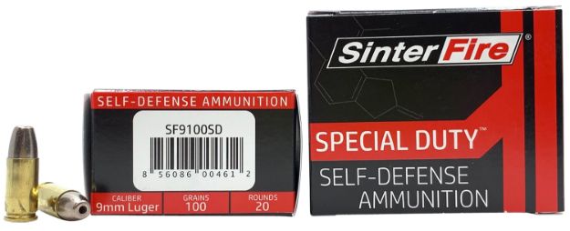 Picture of SinterFire Inc SF9100SD Special Duty (SD)  9mmLuger 100gr Lead Free Frangible Hollow Point 20 Per Box/10 Case