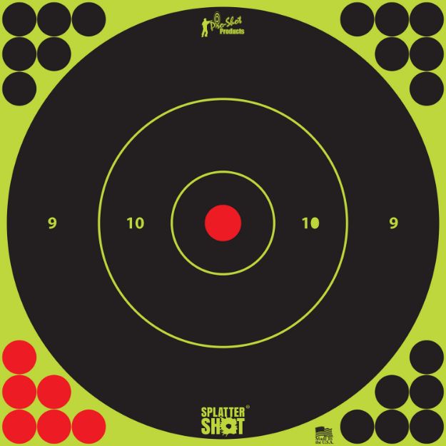 Picture of PROSHOT 12B-GREEN-5PK 12" SPLATTER BULLSEYE TRG