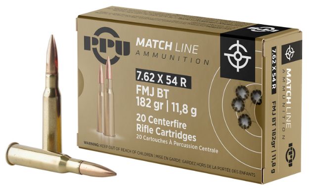 Picture of PPU PPM7 7.62X54R 182 FMJ MATCH 20/10