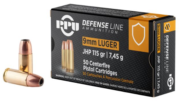 Picture of PPU PPD91 9MM 115 JHP 50/20