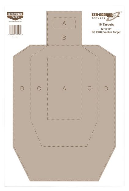 Picture of BIR 37018 EZESCORER 12X18 BC IPSC PRC 100