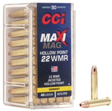 Show details for CCI 0024 22WMR MAXI-MAG 40 JHP 50/40 Picture of CCI 0024 22WMR MAXI-MAG 40 JHP 50/40