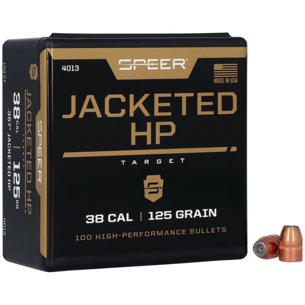 Picture of 38 Caliber (0.357'') 125Gr Jacketed Hollow Point 100/Box