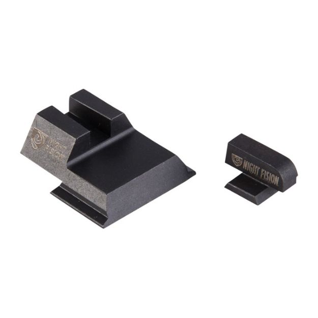Picture of S&W M&P Shield Orange Front & Black Square Notch Rear
