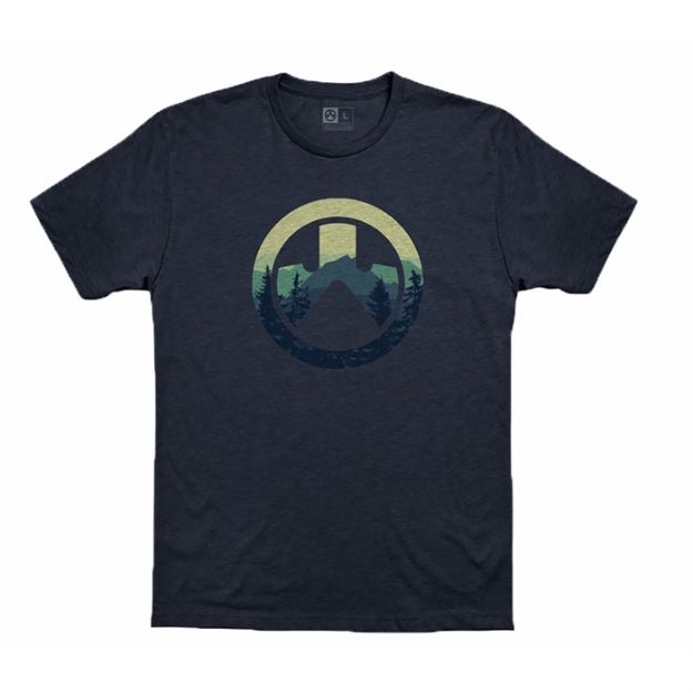 Picture of Cascade Icon Logo T-Shirt Navy Heather 3X-Large