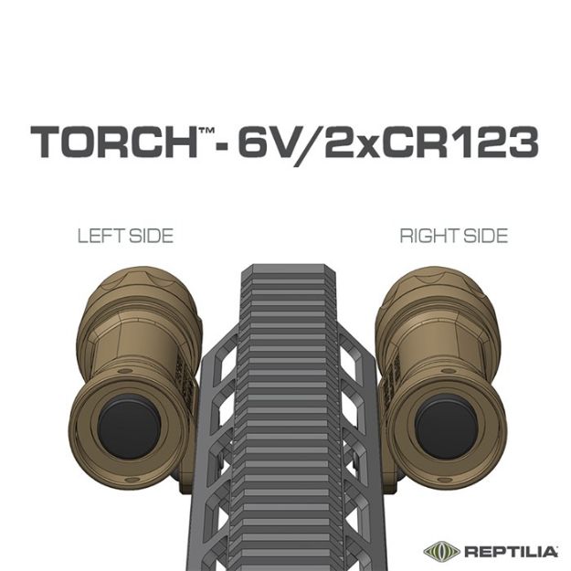 Picture of Torch 6V/Cr123 M-Lok Light Body Left Side Tobacco