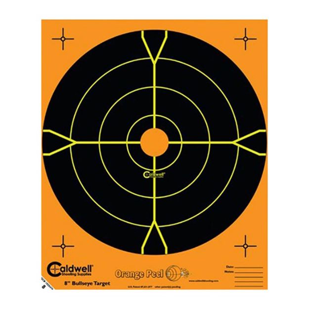 Picture of 8'' Orange Peel Bullseye Target 25 Pack