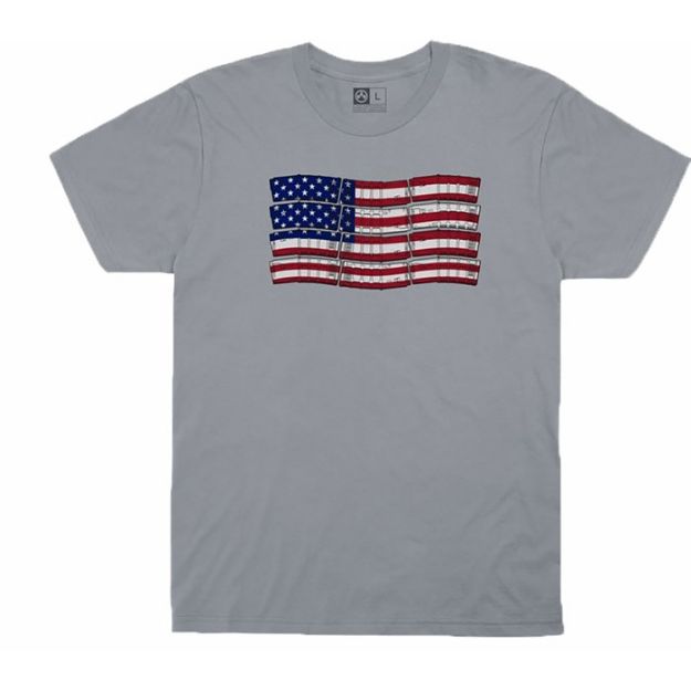 Picture of Pmag-Flag Cotton T-Shirt Silver X-Large