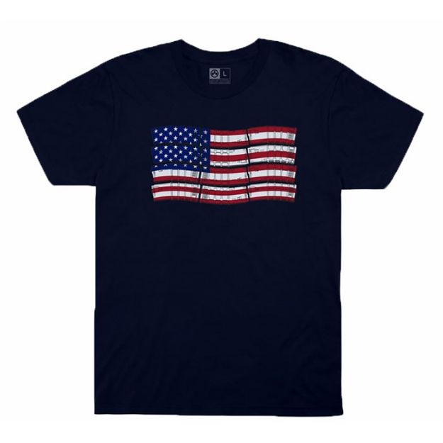 Picture of Pmag-Flag Cotton T-Shirt Navy Small