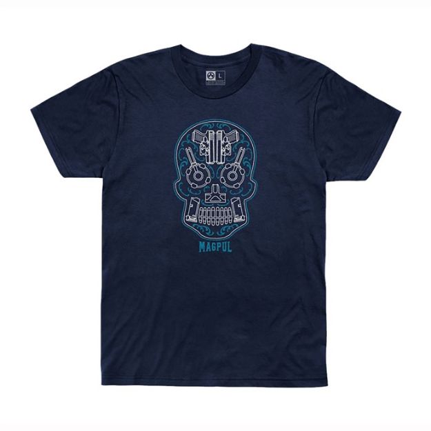 Picture of Sugar Skull Blend T-Shirt Sm Navy Heather
