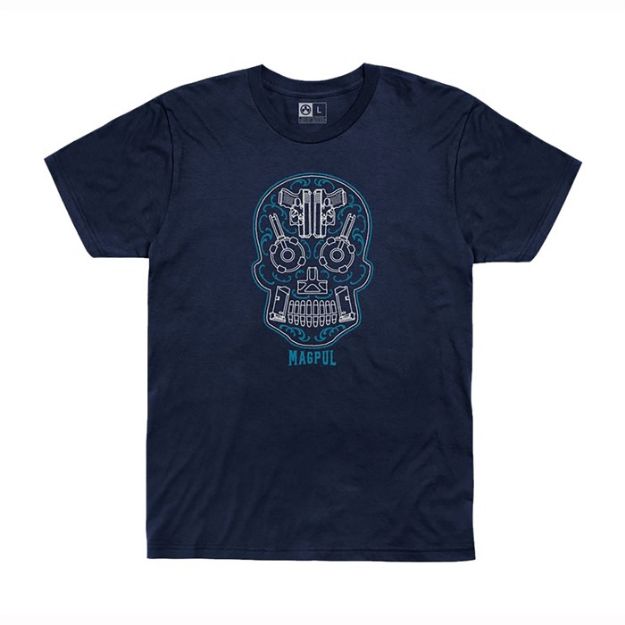 Picture of Sugar Skull Blend T-Shirt Xl Navy Heather