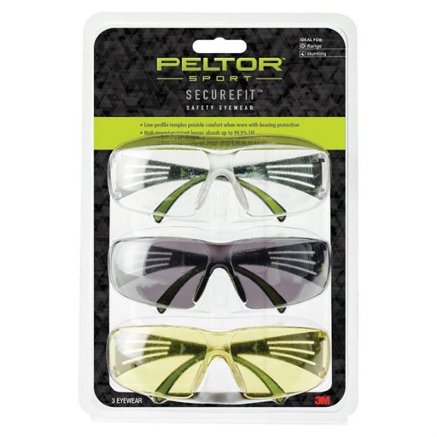 Picture of Securefit  400 Safety 3 Pack: Clear, Amber And Gray Lenses