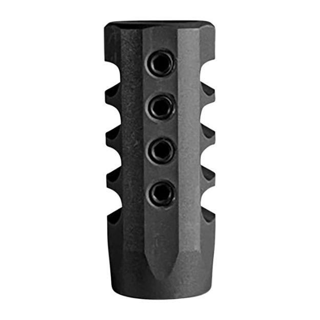 Picture of Side-Baffle Brake 4 Port 338 Cal 5/8-24 Black Nitride