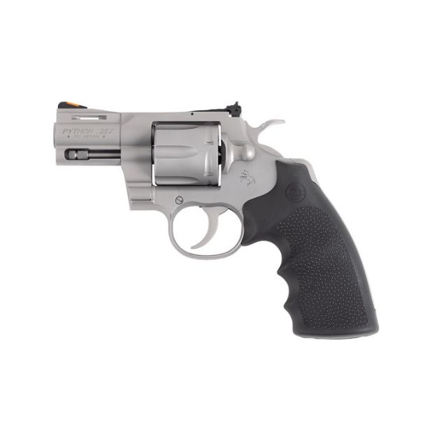 Picture of Python 357 Magnum 2.5'' Bbl 6Rd Matte Stainless Hogue Grip