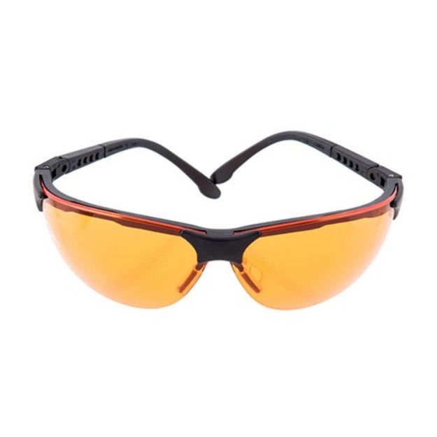 Picture of Amber Blue/Bronze/Clear/Orange Pyramex Shooting Glasses Blk