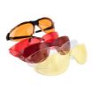 Picture of Amber Blue/Bronze/Clear/Orange Pyramex Shooting Glasses Blk
