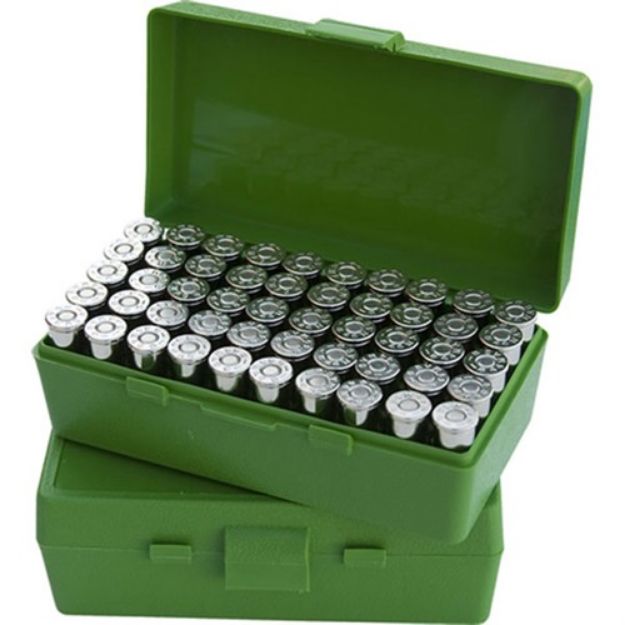 Picture of Flip Top Pistol Ammo Box 40 S&W-45 Acp 50 Round Green