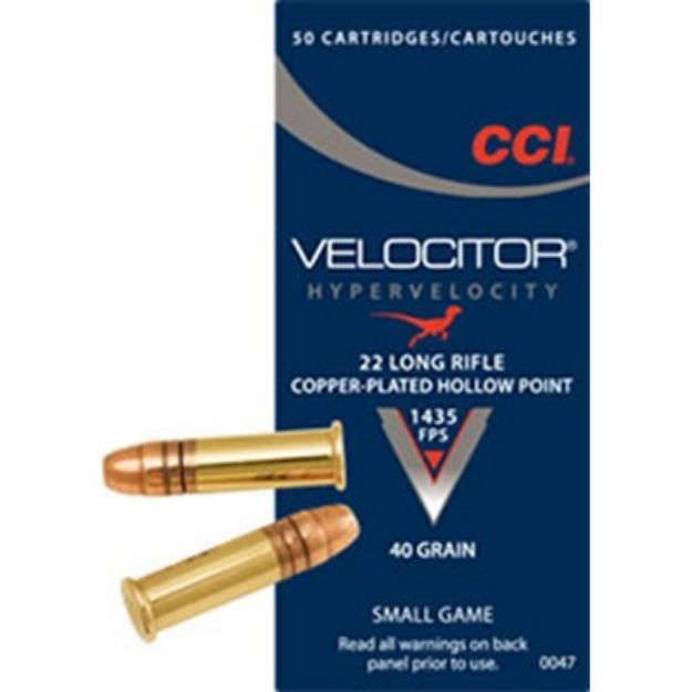 Picture of Velocitor Hypervelocity 22 Lr 40Gr Hollow Point 50/Box