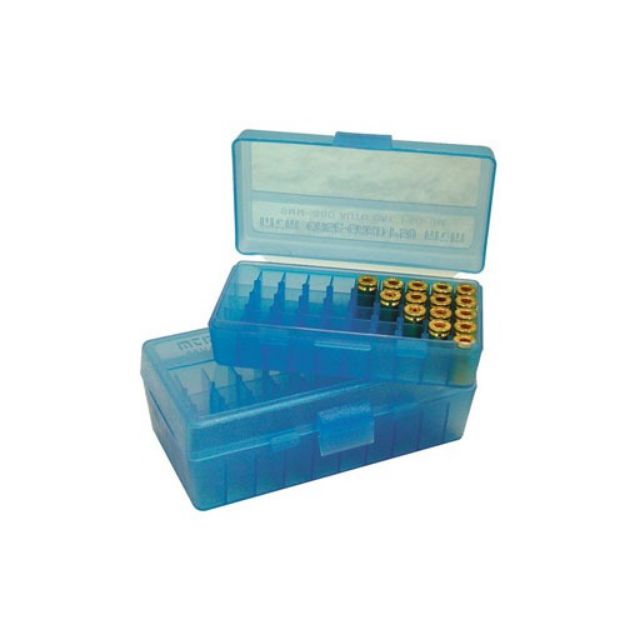 Picture of Flip Top Pistol Ammo Box 357 Mag-38 Spl 50 Round Blue