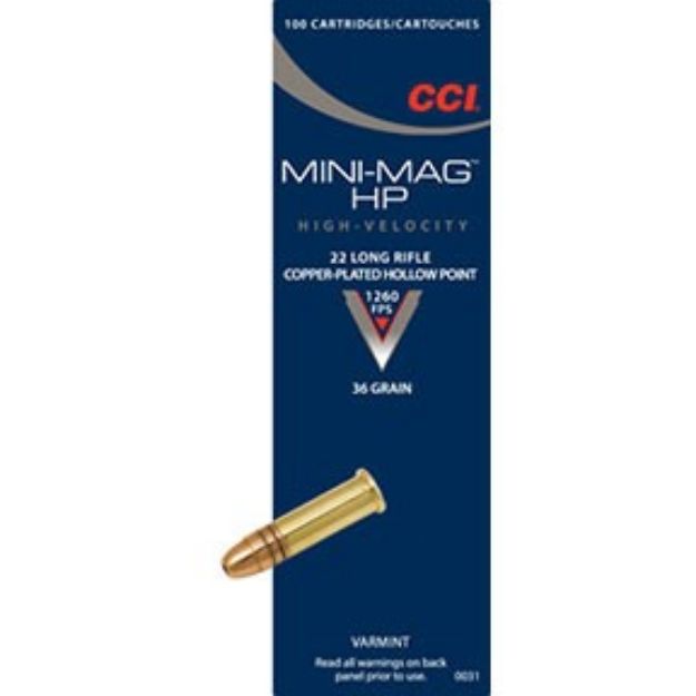 Picture of 22 Long Rifle 36Gr Copper Plated Hollow Point 100/Box