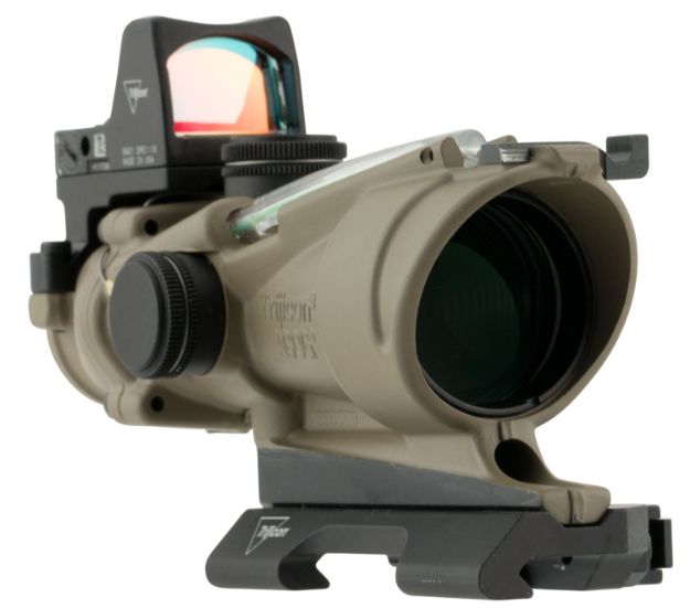 Picture of Acog Bac Ecos 4X32mm Fxd Grn Crosshair Fde W/Qd Mount & Rmr