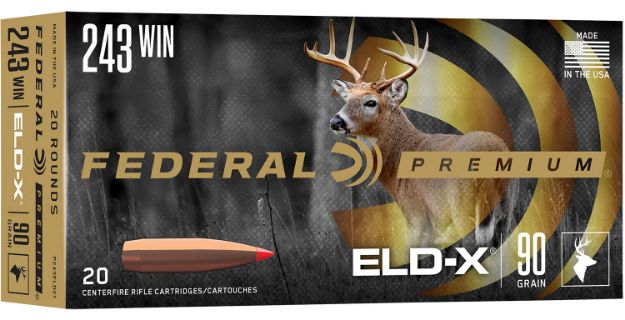 Picture of 243 Winchester 90Gr Eld-X Polymer Tip Boat Tail 20/Box