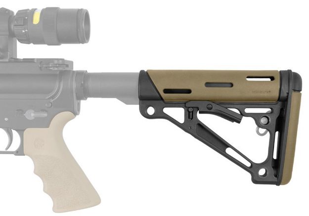 Picture of Ar-15 Overmolded Buttstock Collapsible Comm Fde Rubber