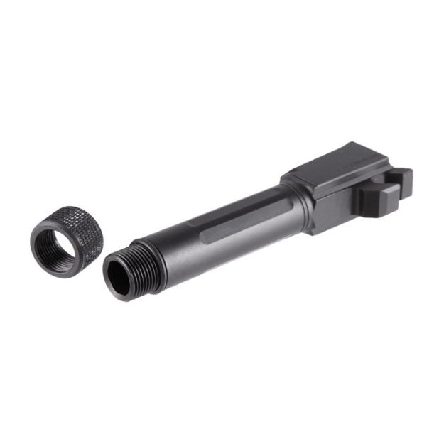 Picture of Match 9Mm Threaded Straight Bbl For S&W M&P Shield Black