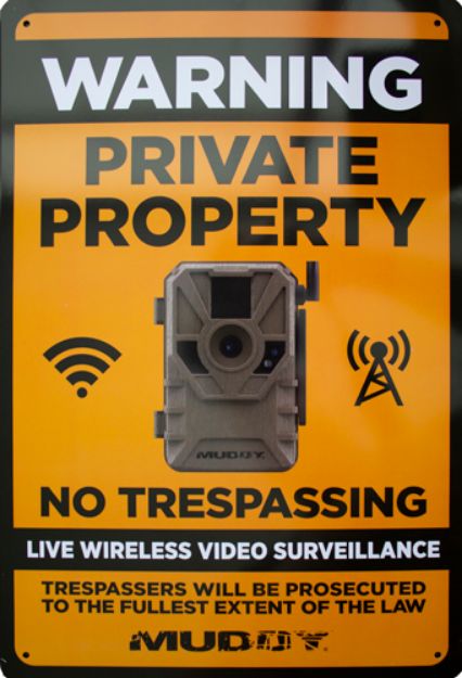 Picture of Muddy Live Wireless Video Surveillance Sign 8"X12" 1Ea