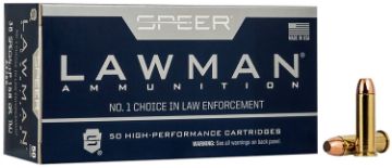 Show details for SPEER 53750 LAWMAN 38S+P 158 TMJ 50/20 Picture of SPEER 53750 LAWMAN 38S+P 158 TMJ 50/20