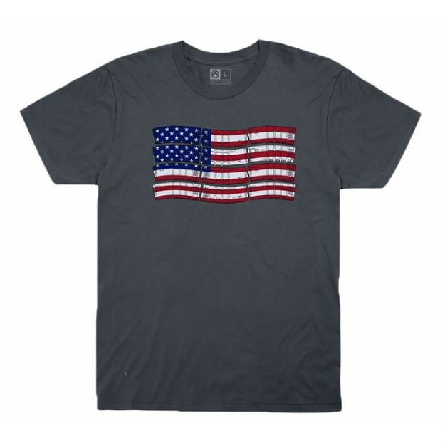 Picture of Pmag-Flag Cotton T-Shirt Charcoal X-Large