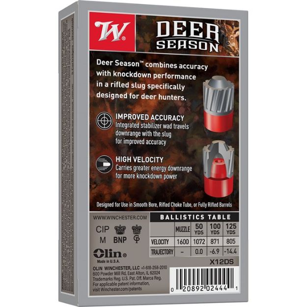 Picture of 12 Gauge 2-3/4''  1-1/4Oz Slug 5/Box