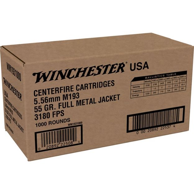 Picture of Usa White Box 5.56Mm Nato 55Gr Full Metal Jacket 1,000/Box