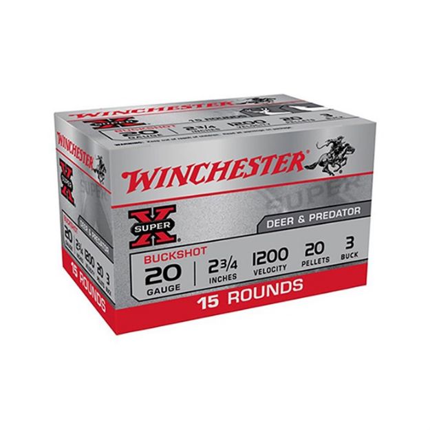 Picture of 20 Gauge 2-3/4'' 20 Pellet #3 Buckshot 15/Box