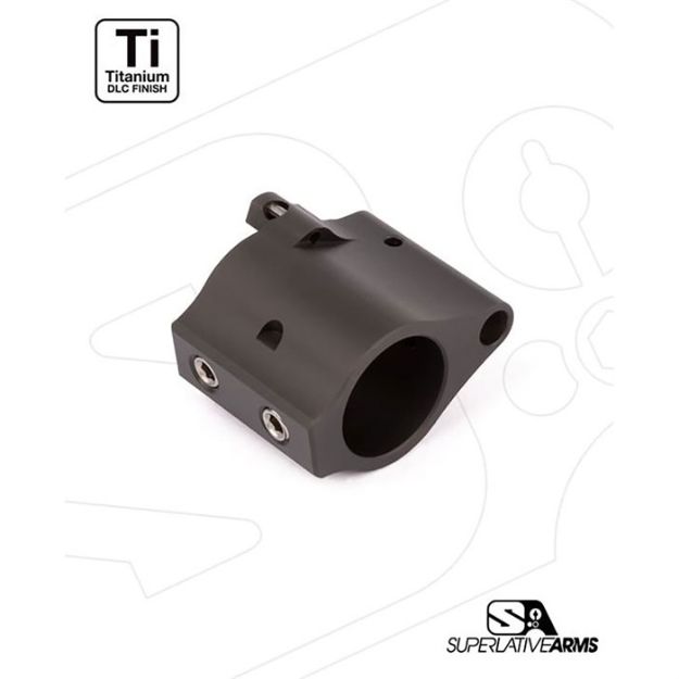 Picture of Ar-15 Solid Titanium Adjustable Gas Block .625'' Black