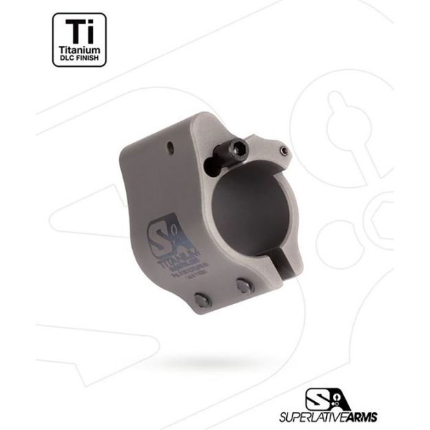 Picture of Ar-15 Clamp On Titanium Adjustable Gas Block .936'' Gray