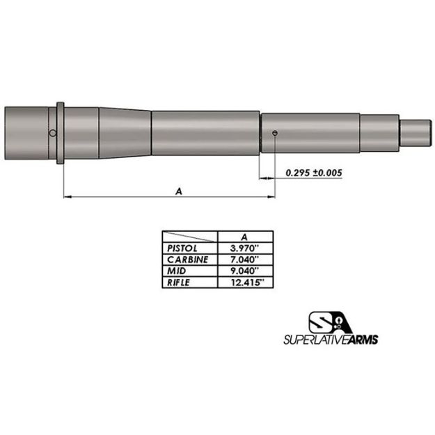Picture of Ar-15 Adj Piston System W/Clampon .750'' Gas Block Rifle Rh