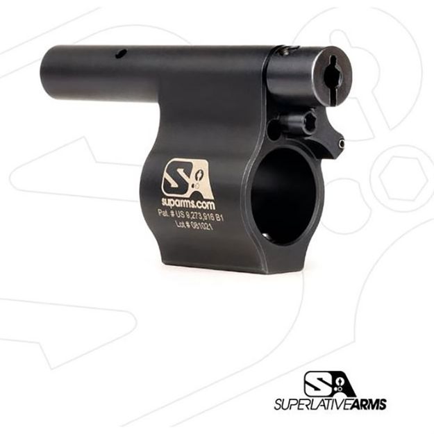 Picture of Ar-15 Adj Piston System W/Solid .625'' Gas Block Midlength Lh