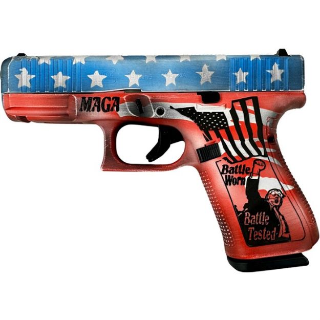 Picture of Glock 19 Gen5 9Mm 4.02'' Bbl (3)15Rd Distressed Rwb Trump
