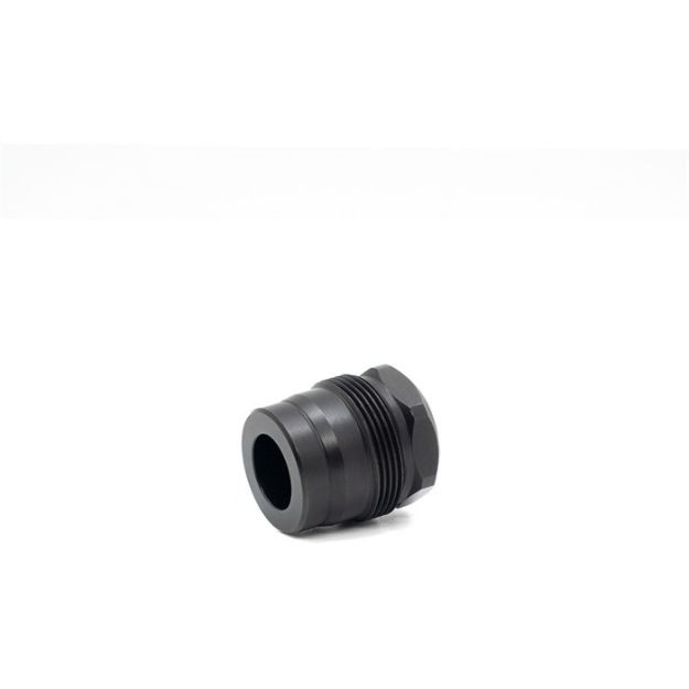 Picture of Mini Muzzle Brake 0.675 3/4-20 Thread Square Shoulder Black