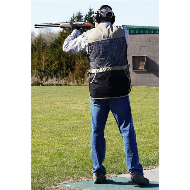Picture of Full Mesh Dual Pad Shooting Vest Khaki 3Xl