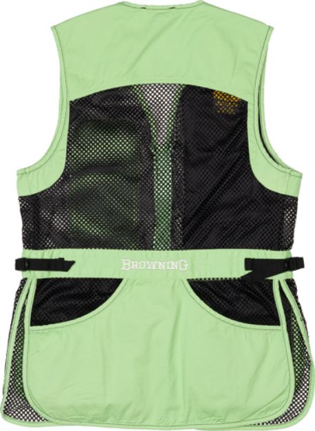 Picture of Browning Mesh Shooting Vest R- Hand Women's Med Black/Neomint